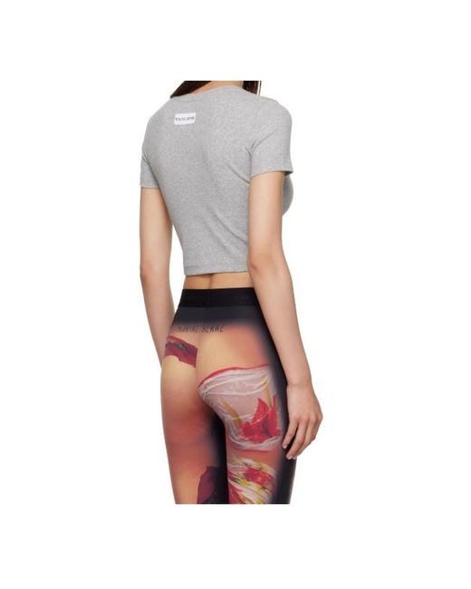 MARINE SERRE Multicolor Elastical Rib Knit T-Shirt