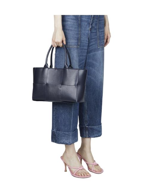 Bottega Veneta Blue Intrecciato Tote Bag