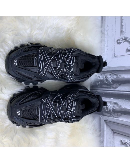 Balenciaga Black Track Lace-Up Sneakers for men