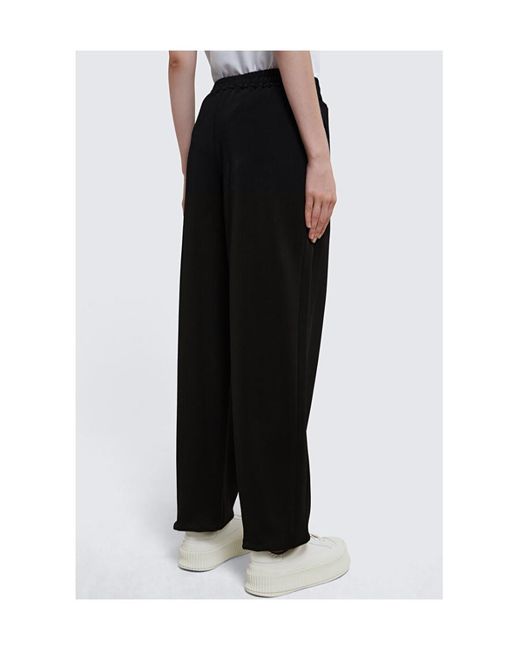Jil Sander Black Elastic Waist Jogging Pants