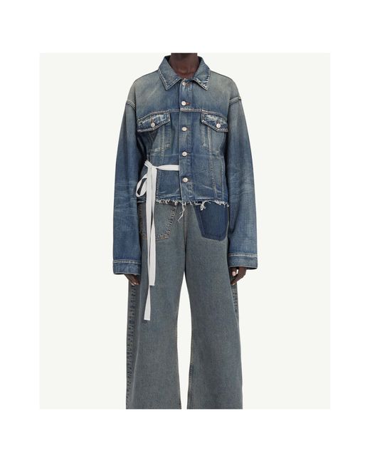 MM6 by Maison Margiela Blue Button-Up Denim Jacket