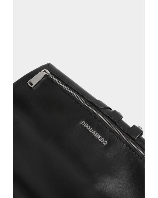 DSquared² Black Allover Studs Clutch Bag