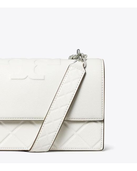Tory Burch White Fleming Small Convertible Shoulder Bag