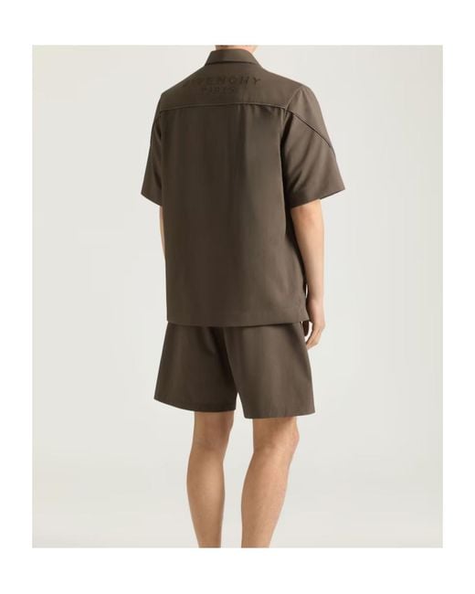 Givenchy Green Bermuda Shorts With Paris Jacquard for men