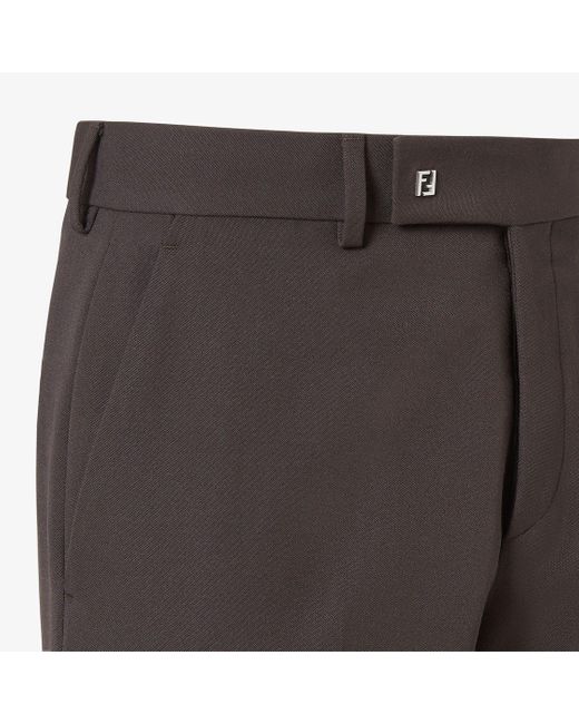 Fendi Gray Straight-Leg Tailored Cigarette Pants for men