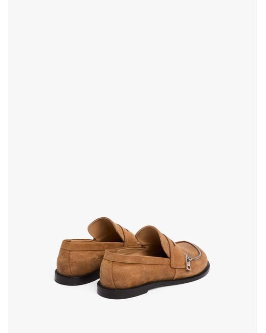 J.W. Anderson Brown Suede Biker Moccasin