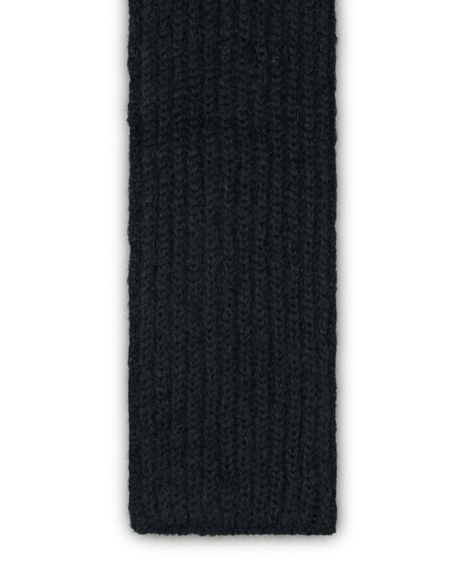 Jil Sander Black Wool Blend Scarf for men