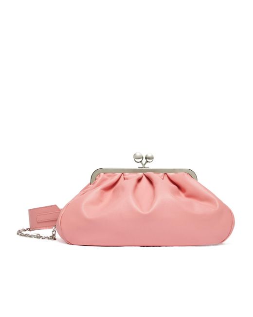 Weekend by Maxmara Pink Medium Napa Leather Pasticcino Shoulder Bag