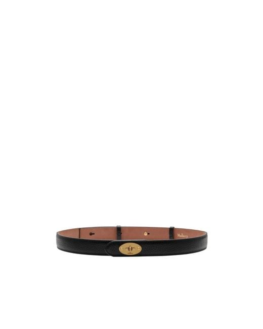Mulberry White Logo-Engraved Belt