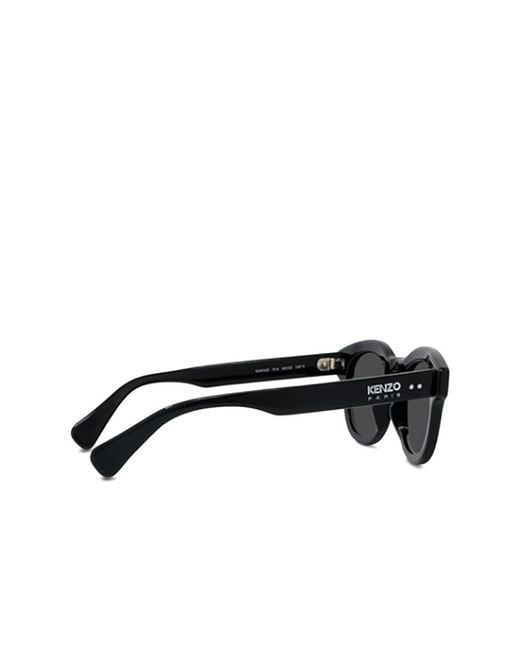 KENZO Black Round-Frame Tinted Sunglasses for men