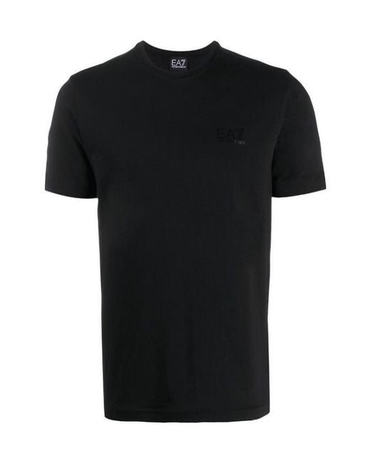 Emporio Armani Black Logo Print T-Shirt for men