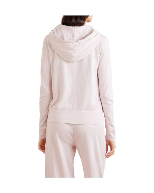 James Perse Pink Vintage French Cotton-Terry Hoodie