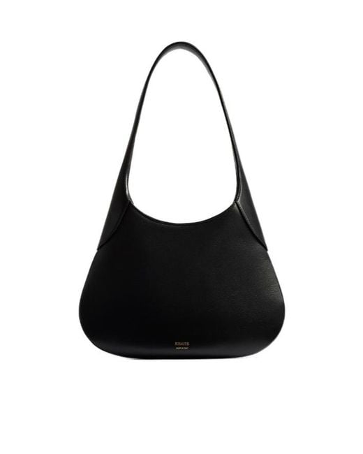 Khaite Black Logo Printed Tote Bag