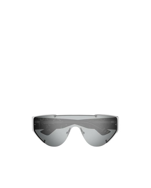 McQueen Gray Eyewear Shield Frame Sunglasses for men