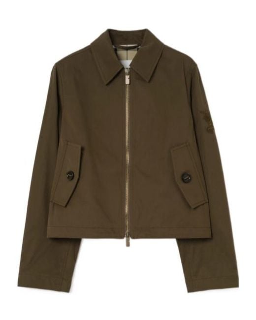 Burberry Green Gabardine Jacket