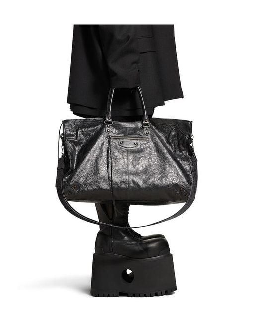 Balenciaga Black Le City Zipped Travel Bag for men