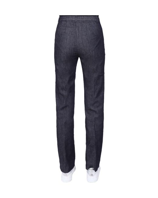 Max Mara Blue Belt-Loop Slacks