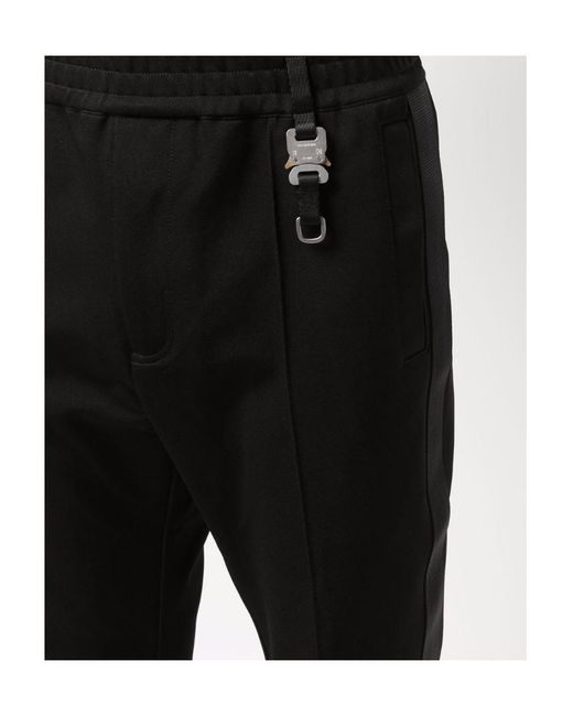 1017 ALYX 9SM Black 1017 9Sm Buckle Detailed Straight Leg Pants for men