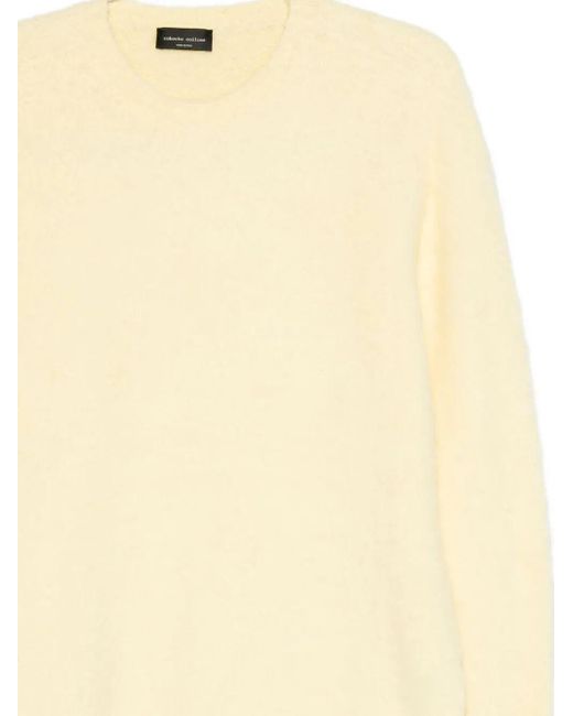 Roberto Collina Natural Round Neck Long-Sleeved Sweater for men