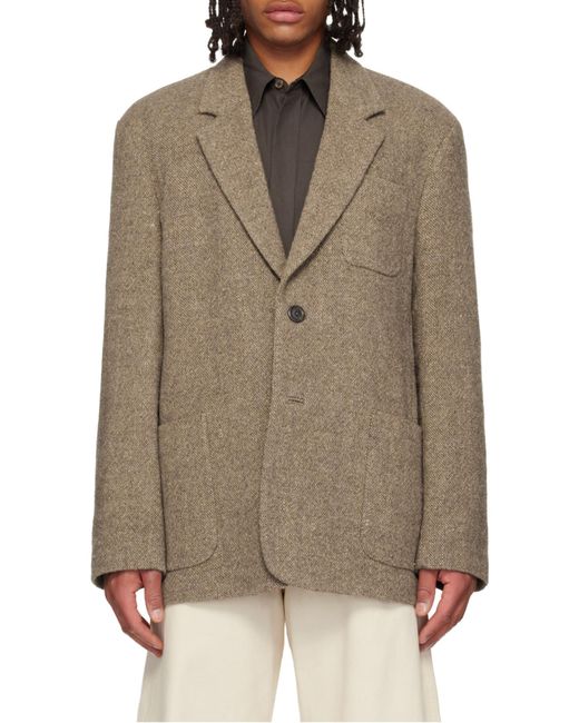 Our Legacy Brown Long-Sleeved Suit Jacket for men