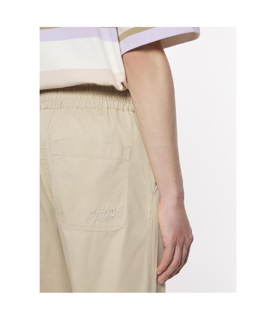 Maison Kitsuné Natural Maison Kitsuné Elasticated Waistband Casual Pants for men