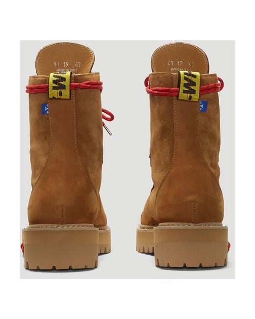 Off-White c/o Virgil Abloh Brown Ankle Boots for men