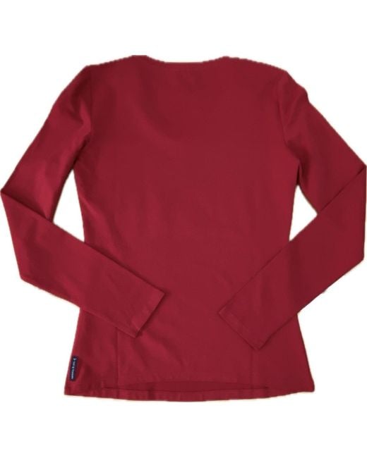 Armani Jeans Red Long Sleeve T-Shirt
