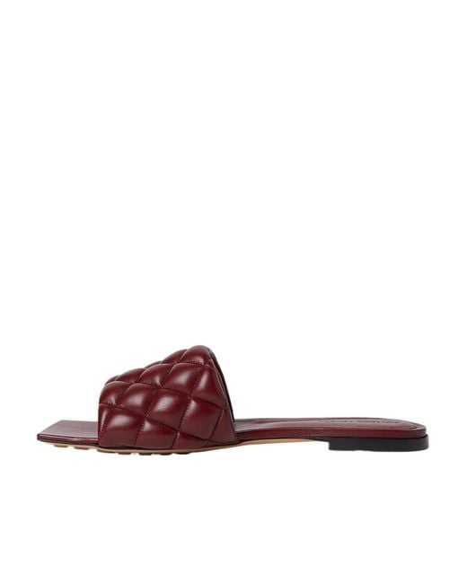 Bottega Veneta Brown Matelassé Flat Sandals