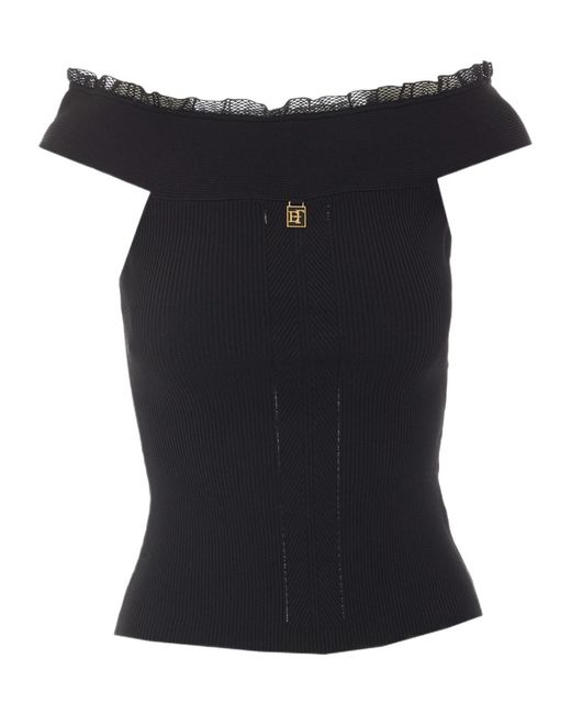 Elisabetta Franchi Blue Sleeveless Top