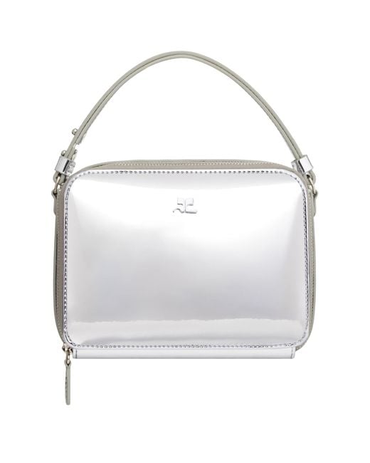 Courreges White Courrèges Cloud Chained Logo Plaque Shoulder Bag