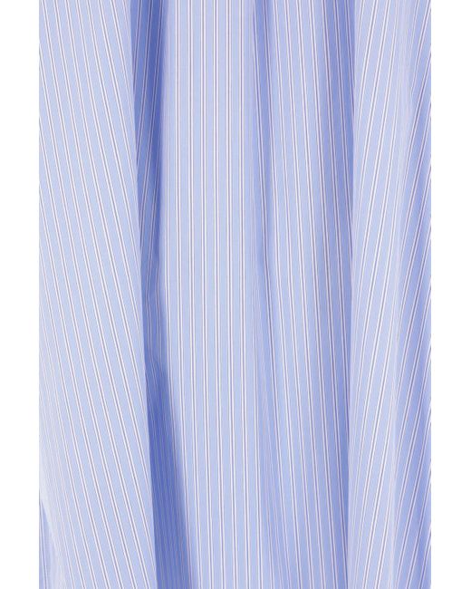 Sacai Blue Collared Long-Sleeve Shirt Dress