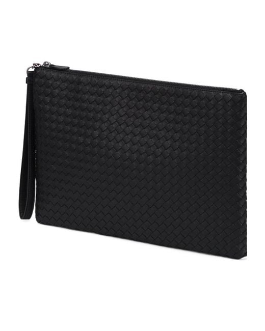 Bottega Veneta Black Intrecciato Document Case for men