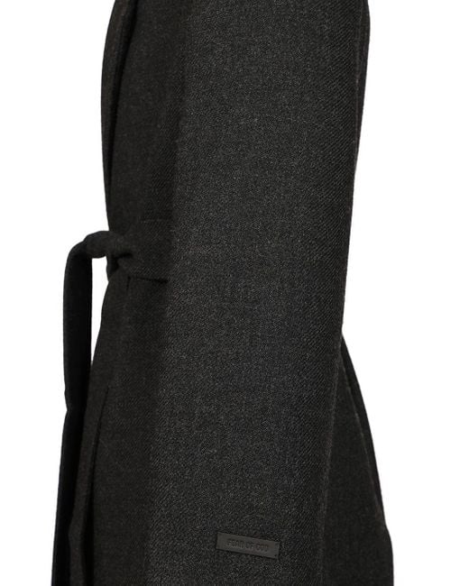 Fear Of God Black Belted Waist Relaxed Coat for men