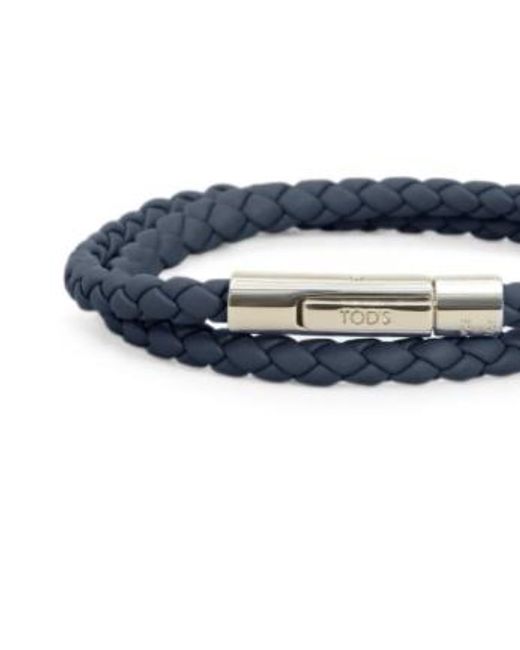 Tod's Blue Mycolors Woven Bracelet for men