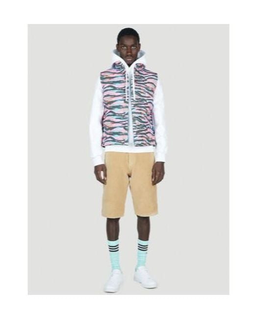 ERL Blue Camouflage-Print Sleeveless Gilet for men