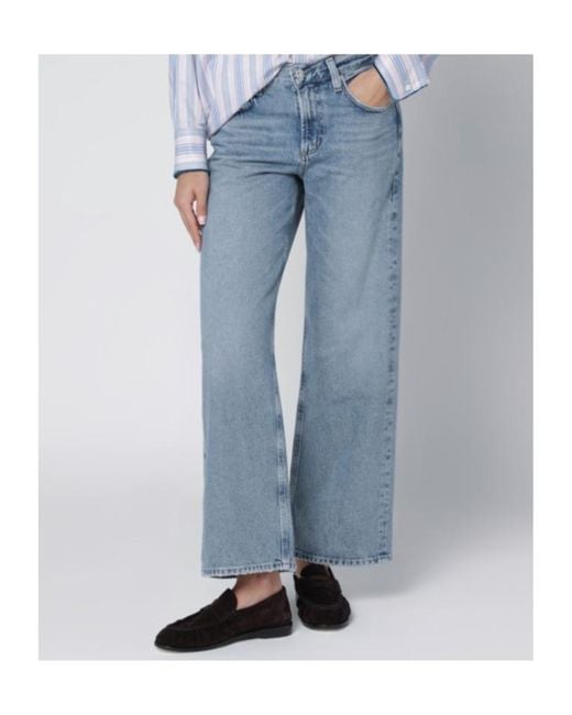 Citizens of Humanity Blue High-Rise Wide-Leg Jeans