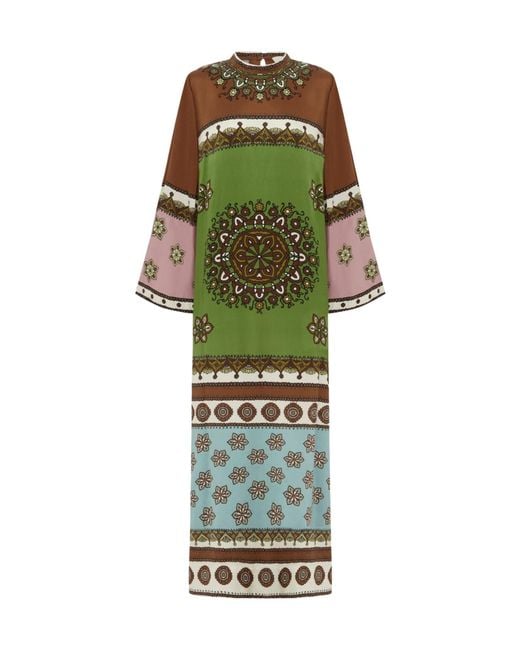 ALÉMAIS Green Contina Long-Sleeved Dress