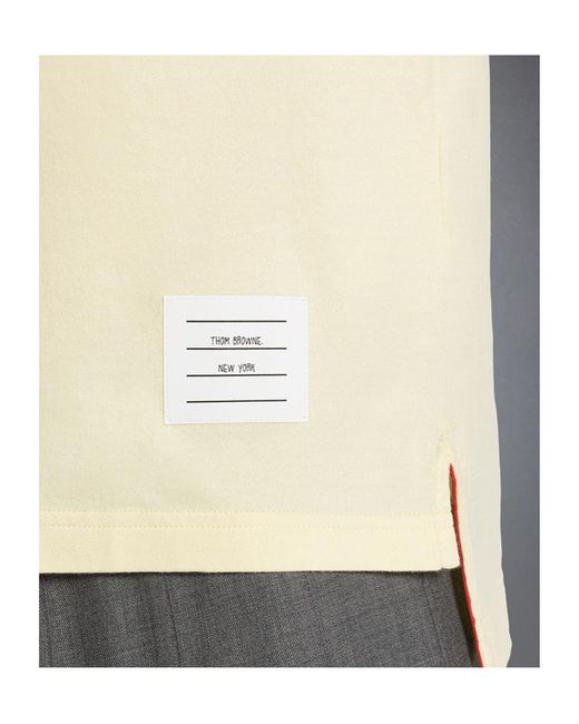 Thom Browne Natural Short-Sleeved T-Shirt