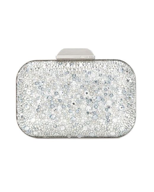 Jimmy Choo Gray Embellished Clutch Bag