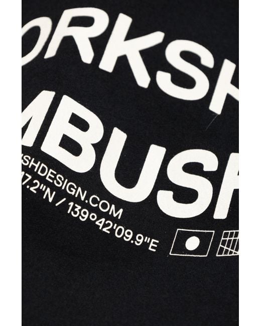 Ambush Black Logo Printed Crewneck T-Shirt