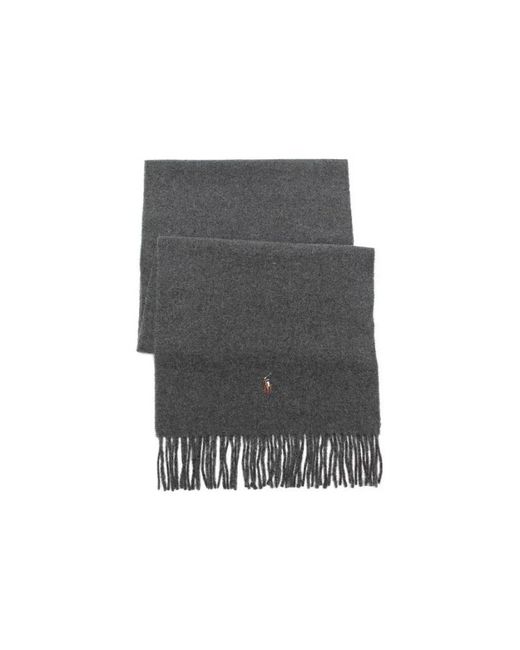 Polo Ralph Lauren Gray Fringed Scarf