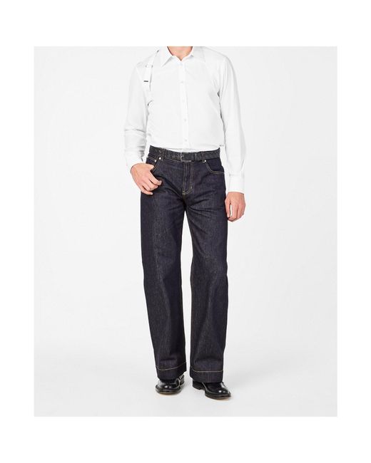 McQueen White Long-Sleeved Shirt for men