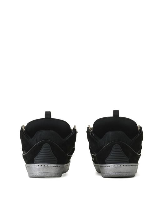 Lanvin Black Curb Lace-Up Sneakers for men