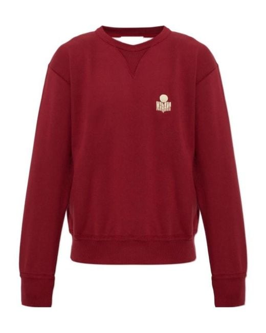 Isabel Marant Red Long-Sleeve Sweatshirt for men