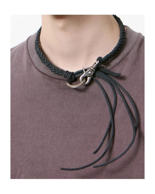 Our Legacy Metallic Braided Leather Bracelet for men