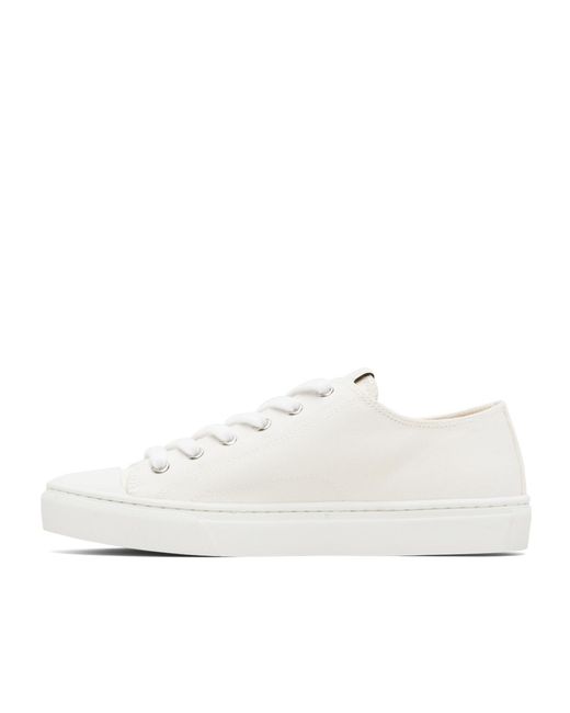 Vivienne Westwood White Low Top Canvas Plimsoll Sneakers for men