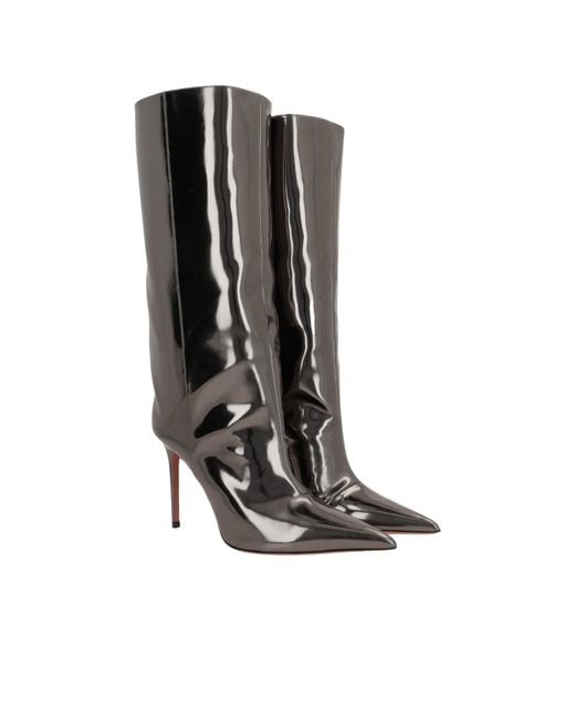 AMINA MUADDI White Fiona Mirror Boots