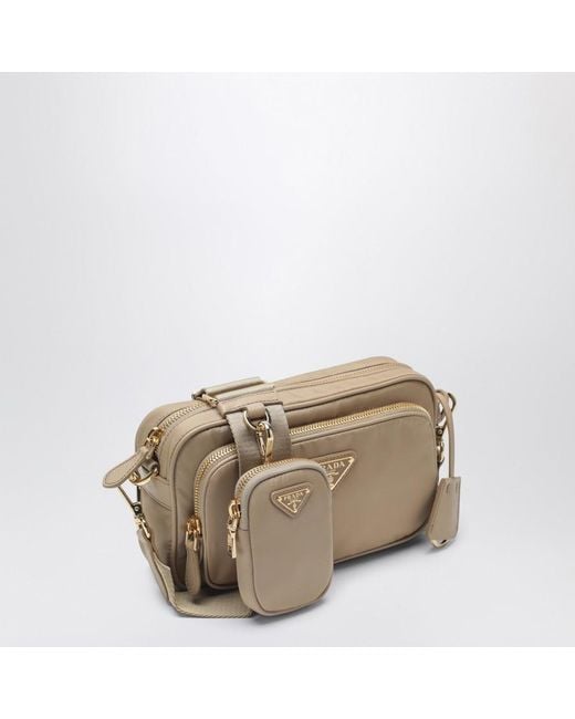 Prada Gray Logo Crossbody Bag