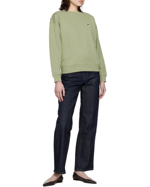 Maison Kitsuné Green Maison Kitsuné Dressed Fox Logo Sweatshirt