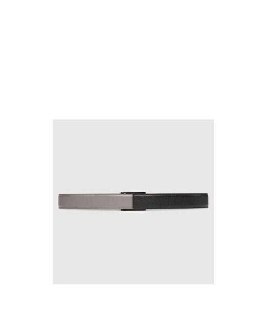 Gucci White Square G Two-Color Thin Belt for men